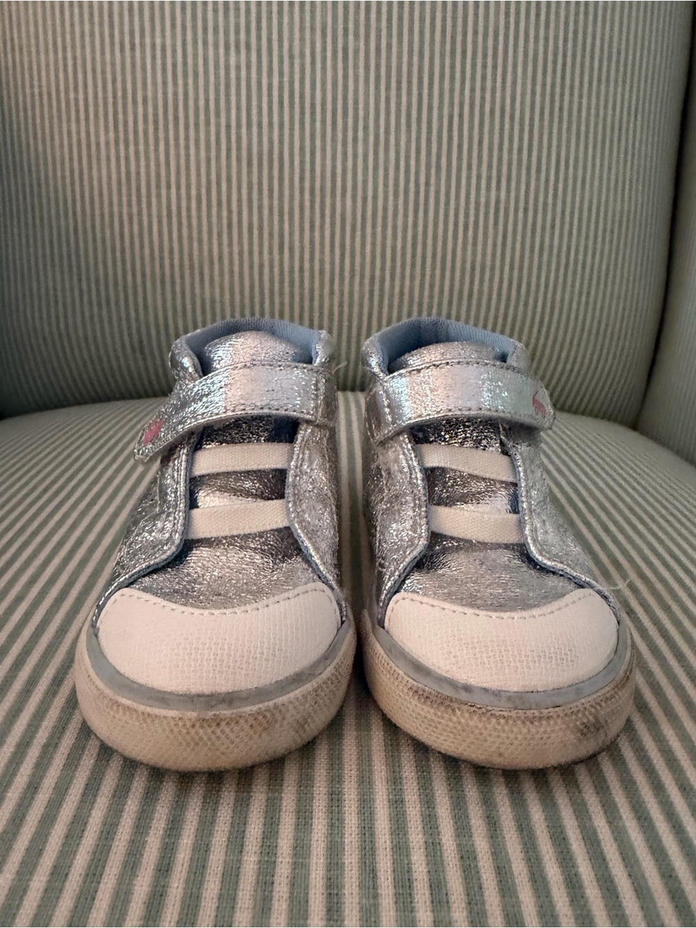 See Kai Run Kids Sparkle Silver Velcro Sneakers